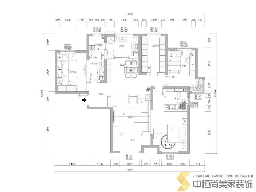 西安,西安家裝,西安家裝設(shè)計(jì),西安小戶型設(shè)計(jì)公司,裝修案例丹軒坊效果圖