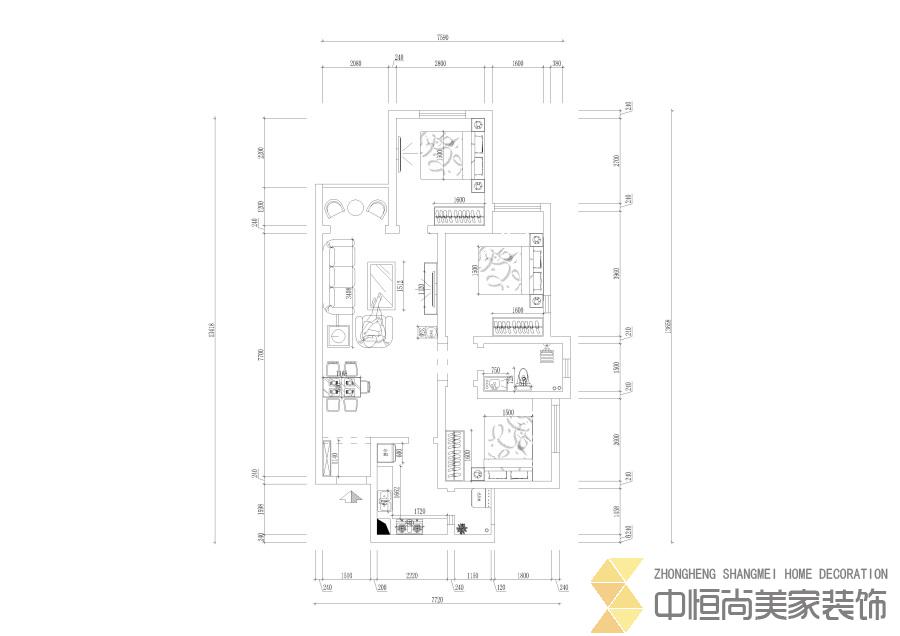 西安,西安家裝,西安家裝設(shè)計,西安小戶型設(shè)計公司,裝修案例華融二十四城效果圖