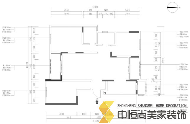 西安,西安家裝,西安家裝設計,西安小戶型設計公司,裝修案例龍湖花千樹效果圖